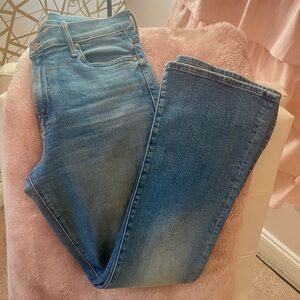 MOTHER Straight Leg Jeans in Light Blue